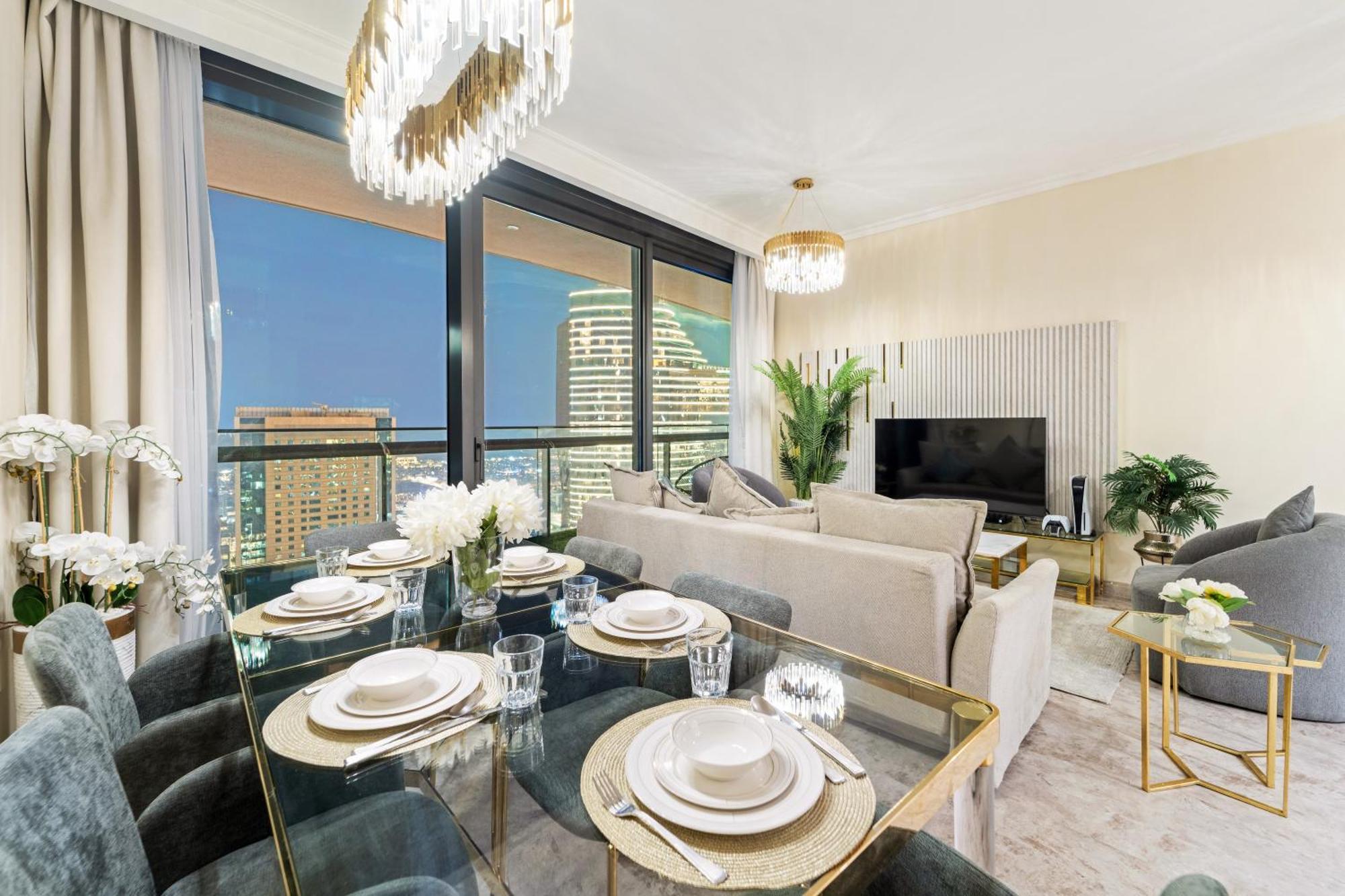 First Class 2Br With Full Dubai Skyline & Sea View المظهر الخارجي الصورة