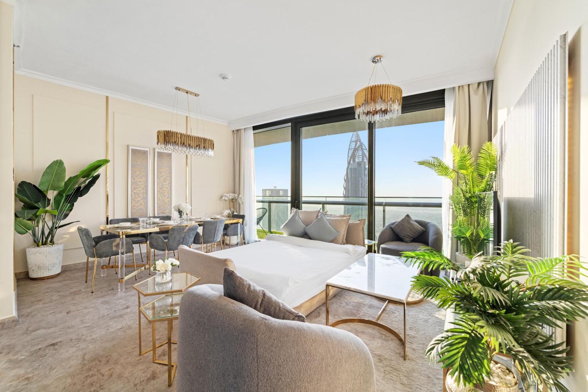 First Class 2Br With Full Dubai Skyline & Sea View المظهر الخارجي الصورة