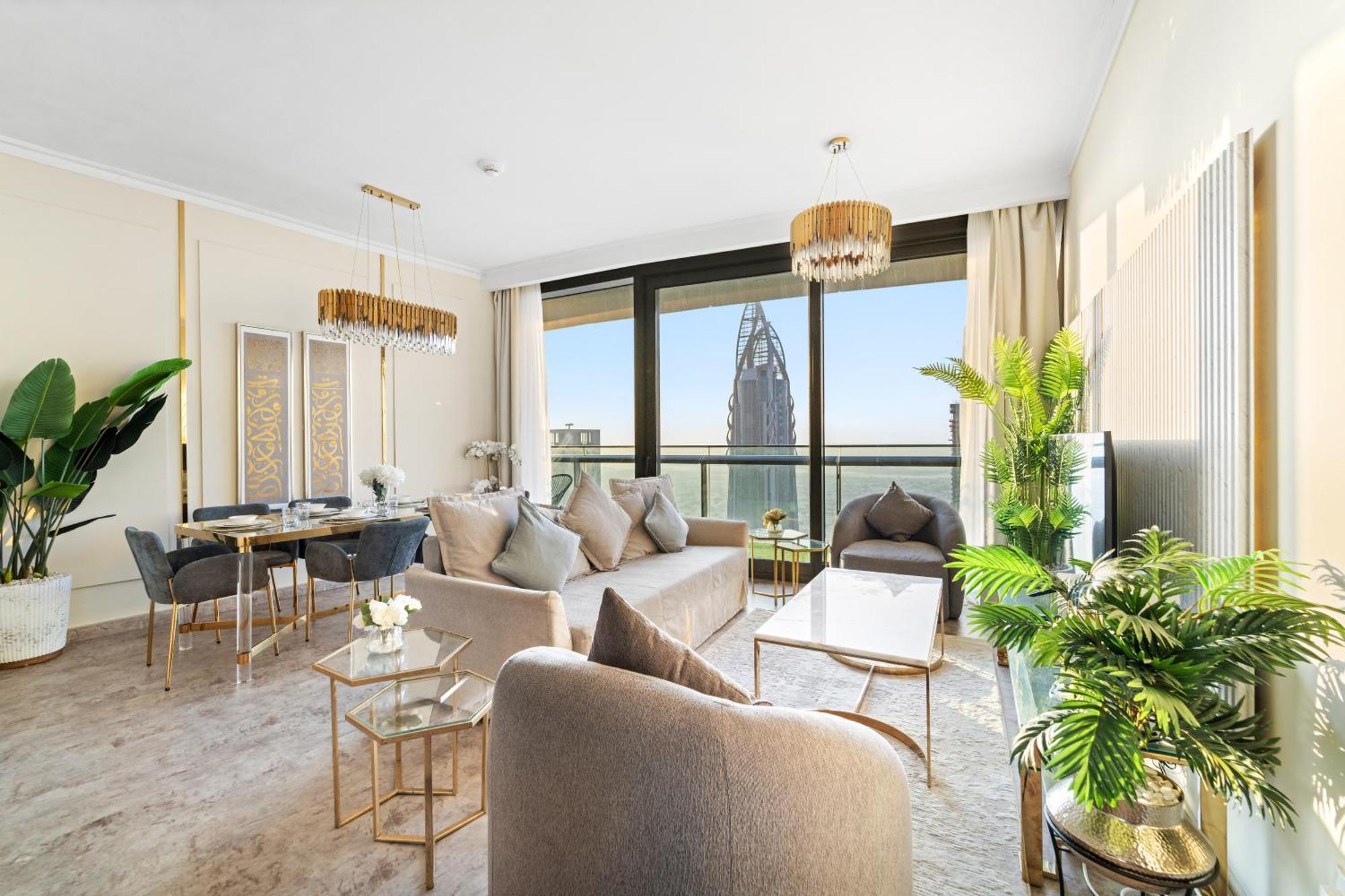 First Class 2Br With Full Dubai Skyline & Sea View المظهر الخارجي الصورة